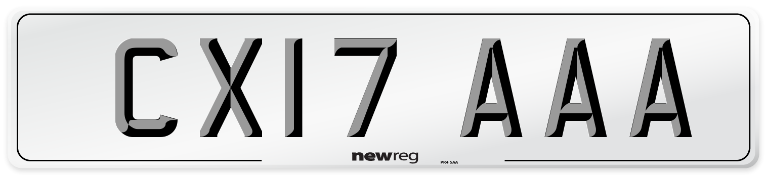 CX17 AAA Number Plate from New Reg